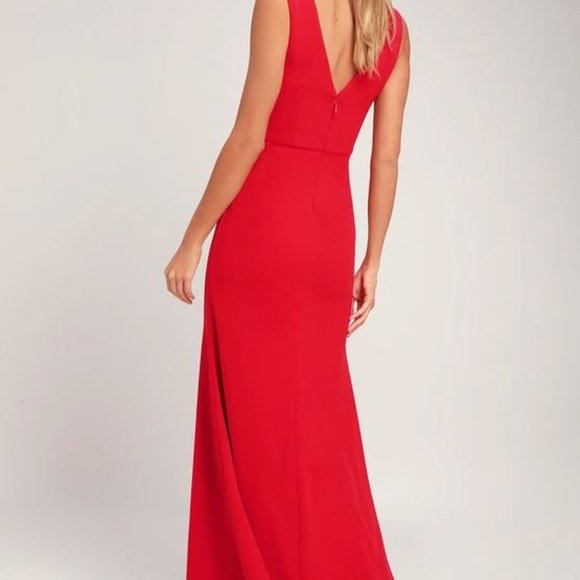 Lulu's Waltz Happening Red Sleeveless Maxi Dress - Small - Picture 3 of 7